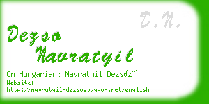 dezso navratyil business card